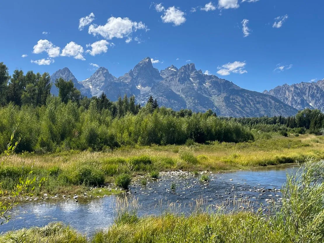 Snake River with the Teton Range — similar to the Ansel Adams photograph