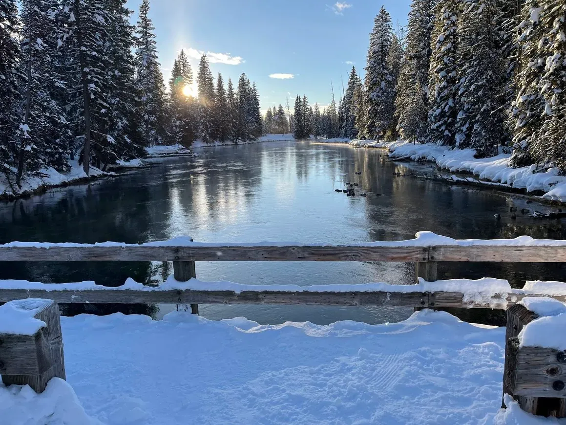 Big Springs in winter Island Park Idaho