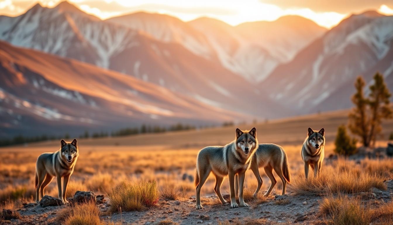 Gray wolves in Yellowstone's Lamar Valley