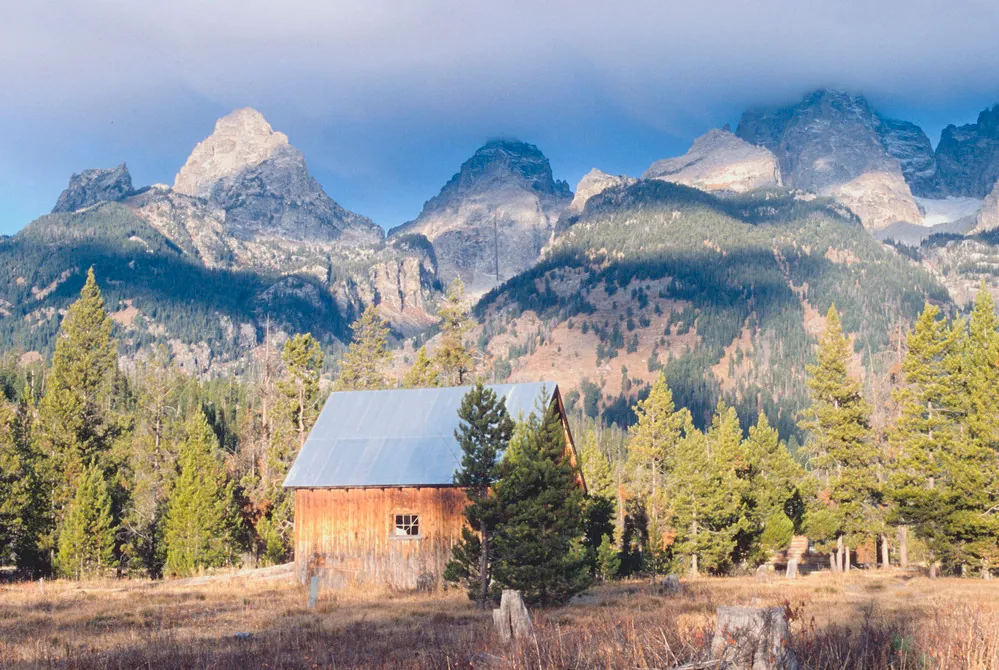 Lucas-Fabian homestead with the Teton Range behind