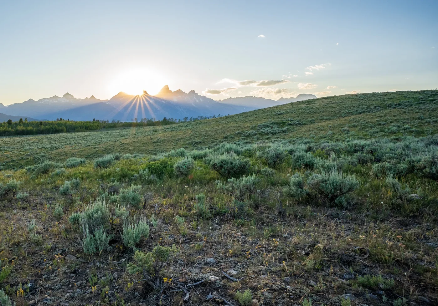 Sun over the Teton Range