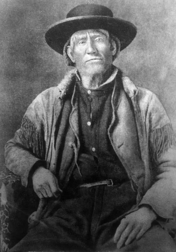 Portrait of Jim Bridger, legendary mountain man and early Yellowstone explorer