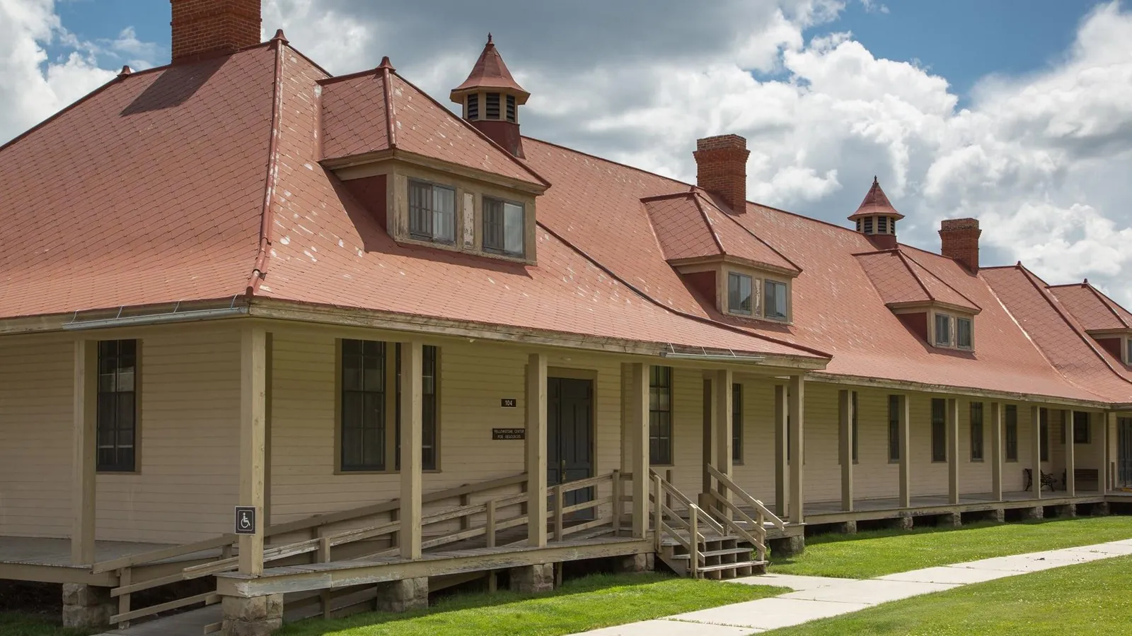 U.S. Army cavalry barracks at Fort Yellowstone, 1897