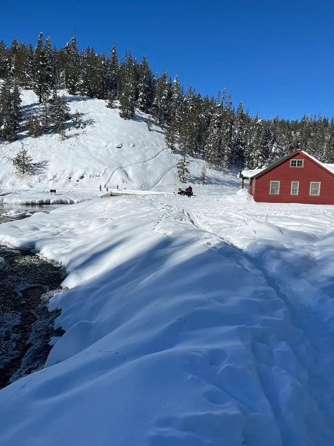 Warm River in Island Park in winter